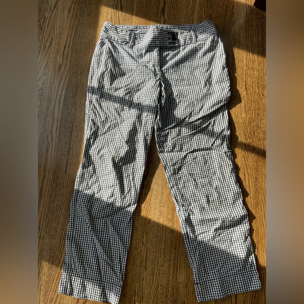 Checkered cropped pants